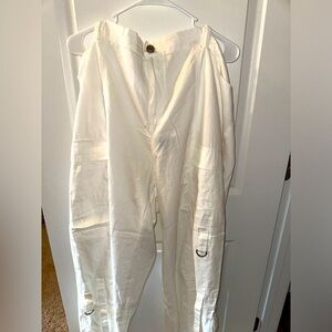 White cargo pants